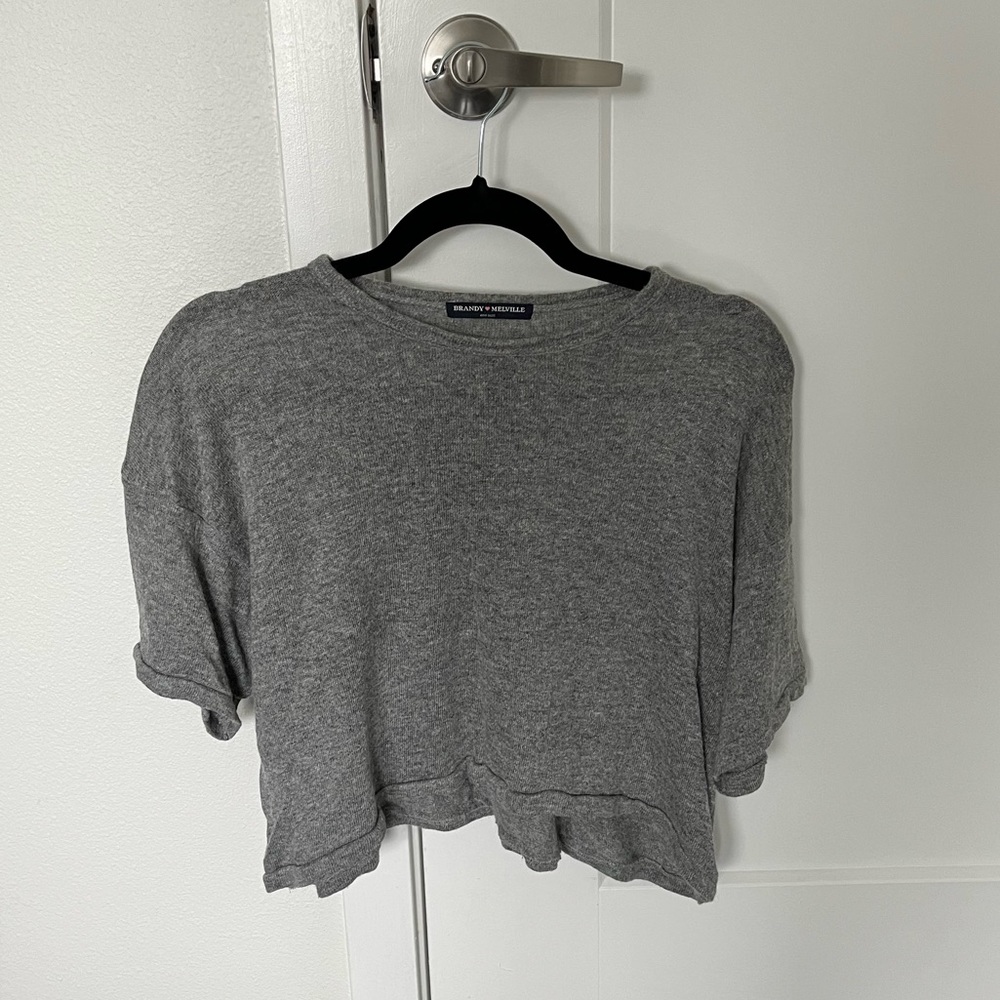 Brandy Melville grey short sleeve top